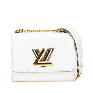 Louis Vuitton Epi Twist Crossbody Chain Shoulder Bag White Leather